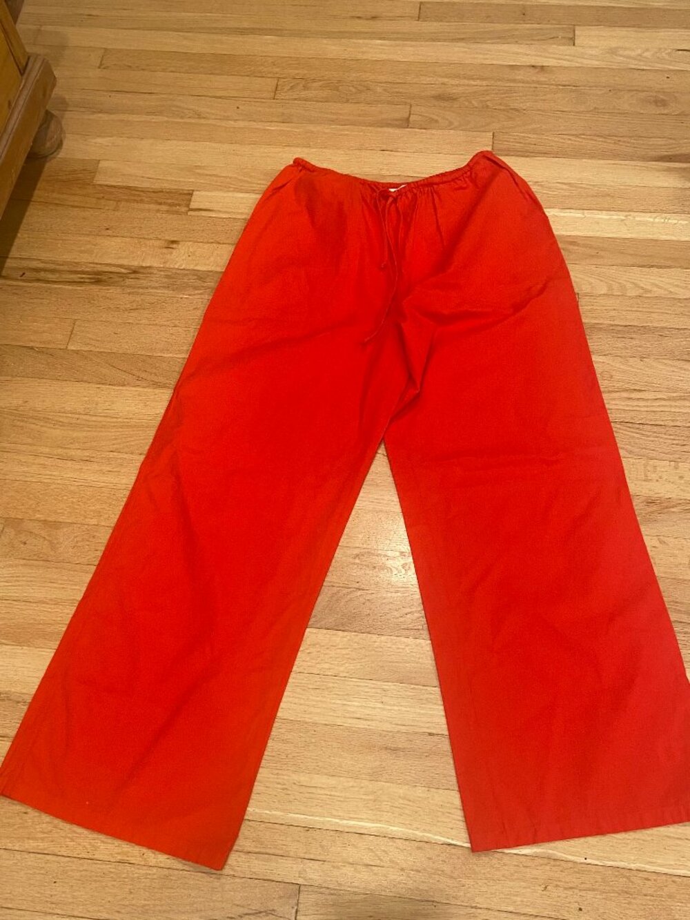 L Space Large Tomato Red Drawstring Pants NWT